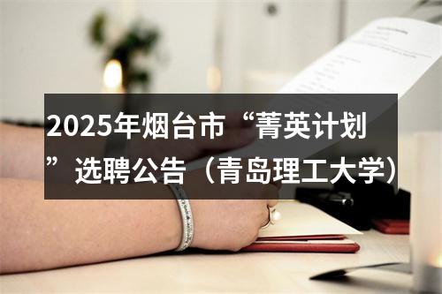 2025年烟台市“菁英计划”选聘公告（青岛理工大学） 图片
