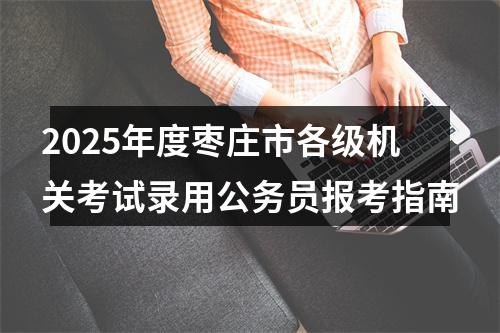 2025年度枣庄市各级机关考试录用公务员报考指南 图片