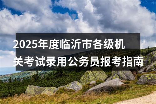 2025年度临沂市各级机关考试录用公务员报考指南 图片