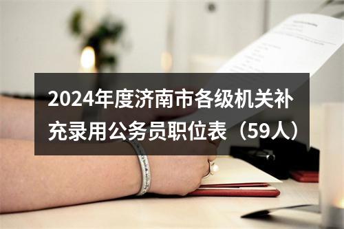 2024年度济南市各级机关补充录用公务员职位表（59人） 图片