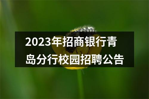 2023年招商银行青岛分行校园招聘公告 图片