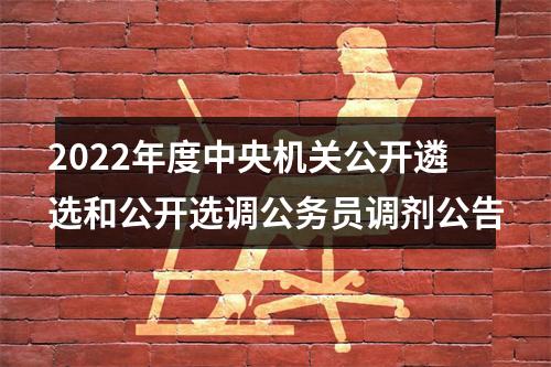 2022年度中央机关公开遴选和公开选调公务员调剂公告 图片
